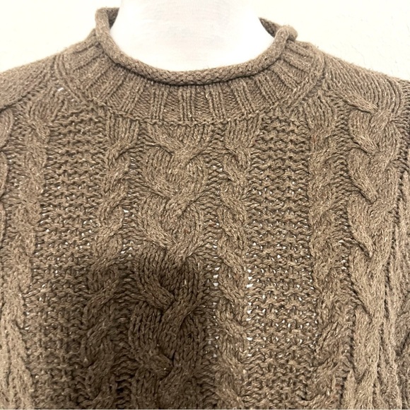 Polo Ralph Lauren Women's Cable Knit Sweater XXL Brown Long Sleeve Mock Neck - Picture 2 of 11